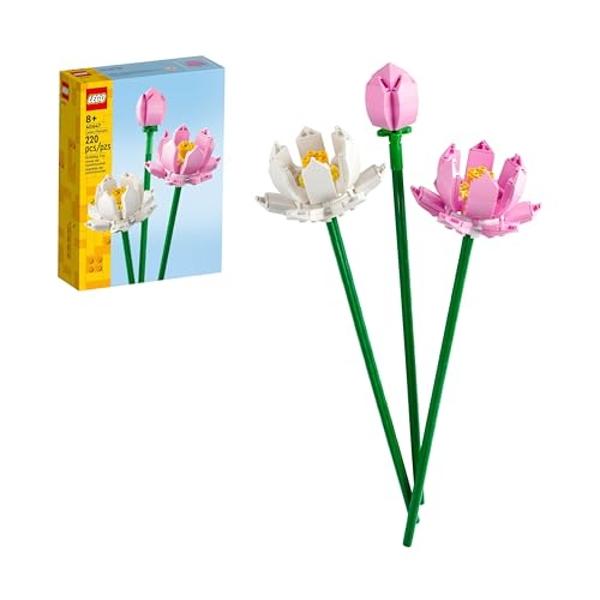 LEGO Lotus Flower - Building Toy for Kids, Girls & Boys, Ages 8+ - Artificial Lotus for Home Decor & Display - Gift for Mother's Day - 40647