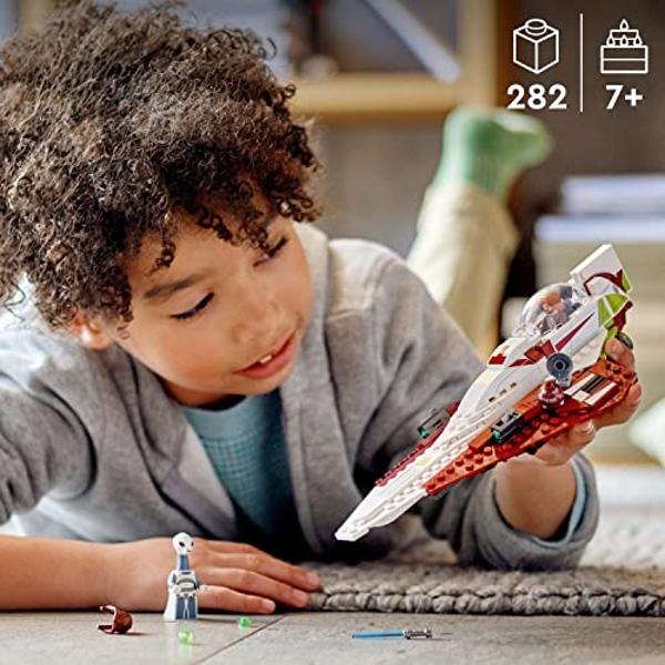 LEGO Star Wars OBI-Wan Kenobi's Jedi Starfighter 75333 Building Toy Set - Features Minifigures, Lightsaber, Clone Starship from Attack of The Clones, Great Gift for Kids, Boys, and
