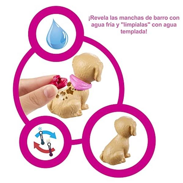 Barbie Doll & Playset, Pet Boutique with 4 Pets, Color-Change Grooming Feature & 20+ Themed Accessories