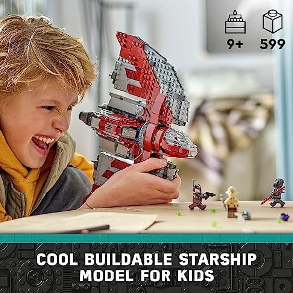 LEGO Star Wars Ahsoka Tano’s T-6 Jedi Shuttle Spaceship Toy - Star Wars Building Toys Set for Kids, Boys & Girls, Ages 9+ - Birthday Gift for Fans - 4 Minifigures - 75362