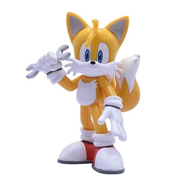 Sonic The Hedgehog Action Figure Toy – Tails Figure with Sonic, Knuckles, Amy Rose, and Shadow Figure. 4 inch Action Figures - Sonic The Hedgehog Toys