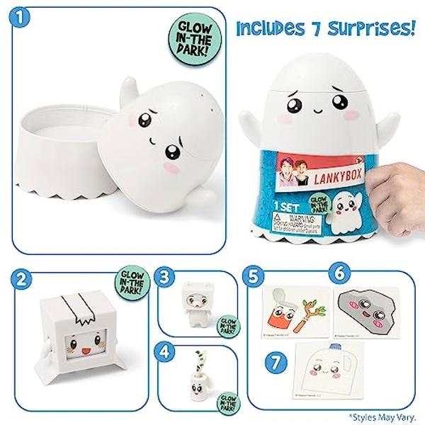 LankyBox Ghosty Glow Mystery Box Ghosty Mystery Box with 7 Exciting Toys to Discover Inside, Officially Licensed LankyBox Merch