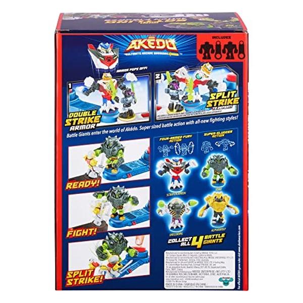 Akedo - Ultimate Arcade Warriors Battle Giants Versus Pack - Scratch-Atron VS Tonk - Mini Battling Action Figures Ready, Fight, Split Strike