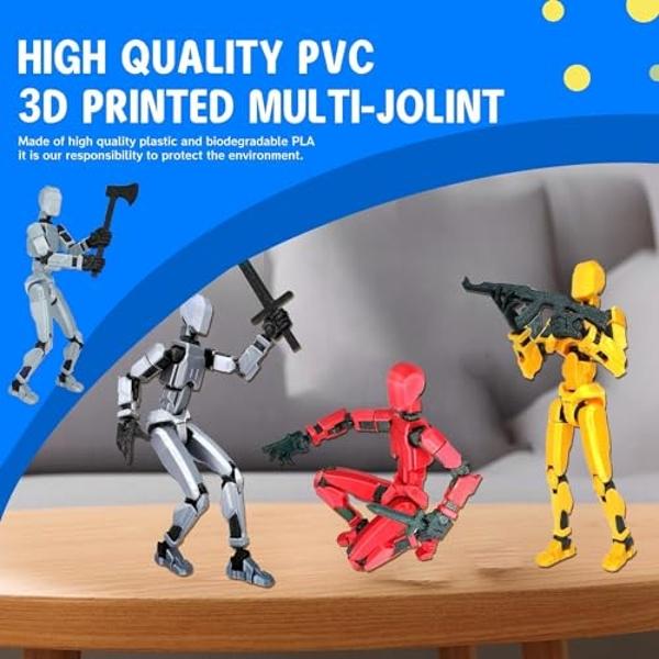 MerryXD T13 Action Figure,Assembly Completed Dummy Nova Titan Lucky 13 Action Figure 3D Printed Multi-Jointed Movable Toy Grow in The Dark Blue