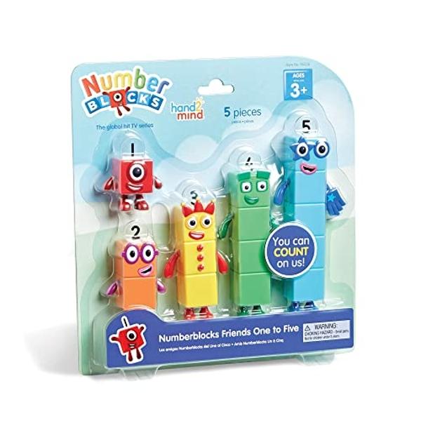 hand2mind Numberblocks Friends One to Five, Action Figure Set, Toy Figures, Small Figurines for Kids, Counting Blocks, Numbers for Toddlers, Math Toys, Kids Birthday Gifts, Easter 