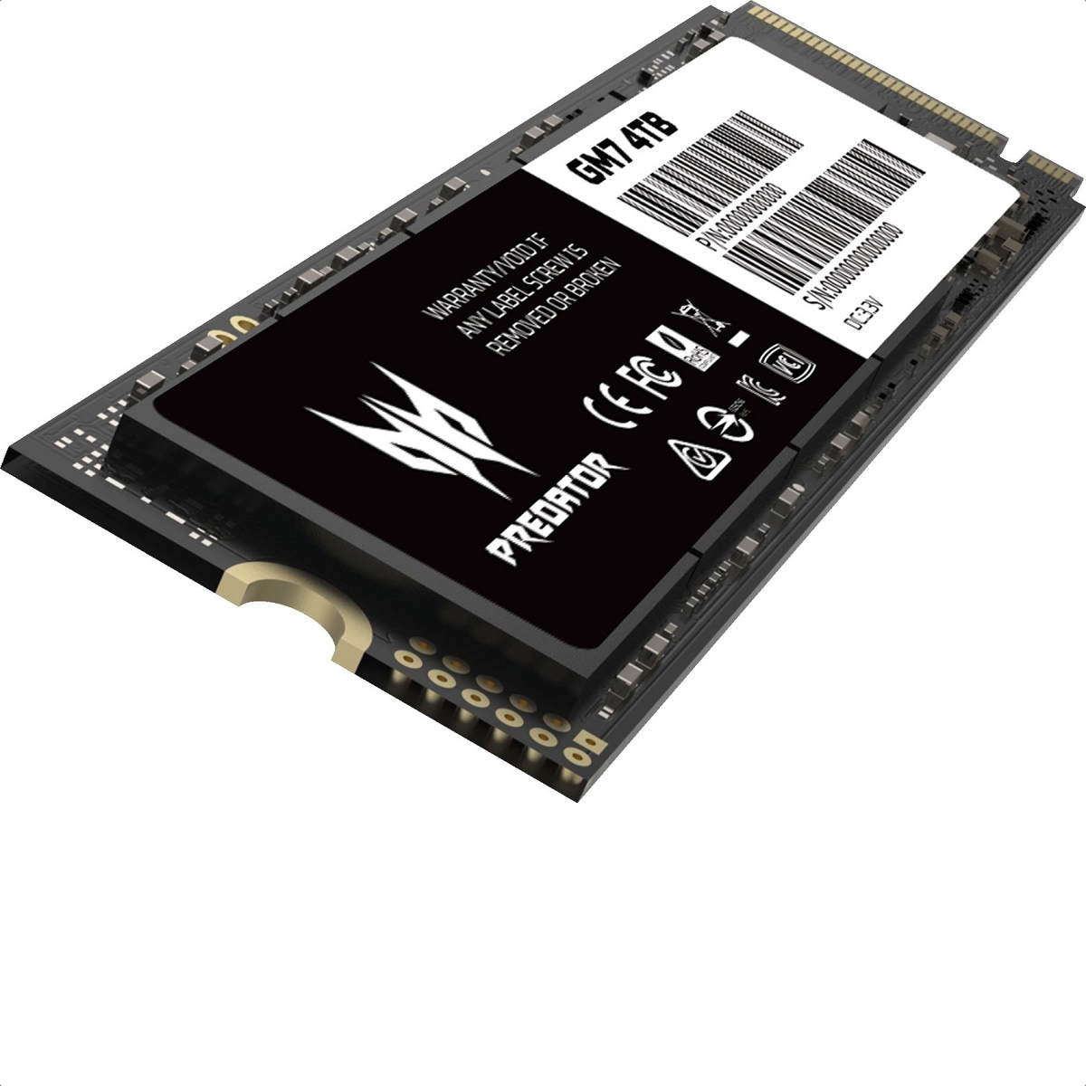 M.2 2280 SSD 4TB acer Predator GM7 PCIe 4.0 NVMe BL.9BWWR.120