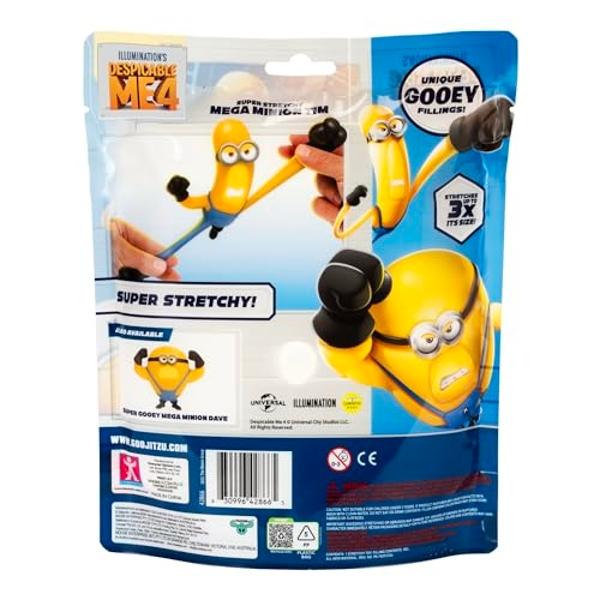 Minions Despicable ME 4 Super Stretchy Mega Tim | Heroes of Goo JIT Zu Action Figure Toys | Unique Gel Filling | Stretch him up to 3 Times his Size
