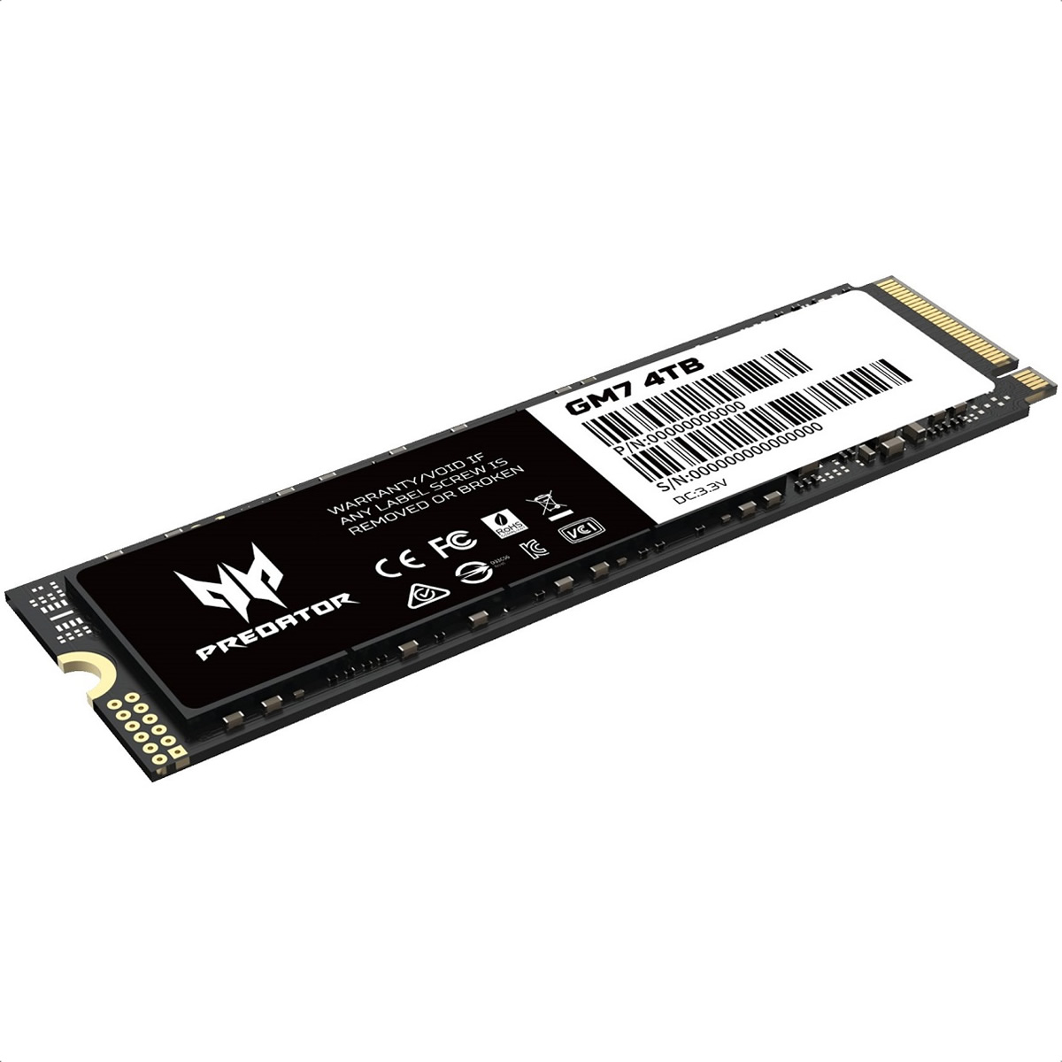 M.2 2280 SSD 4TB acer Predator GM7 PCIe 4.0 NVMe BL.9BWWR.120