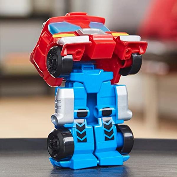 Transformers Playskool Heroes Rescue Bots Academy Team Optimus Prime, 4.5-Inch Action Figure, Kids Converting Robot Toy, Ages 3+ (Amazon Exclusive)