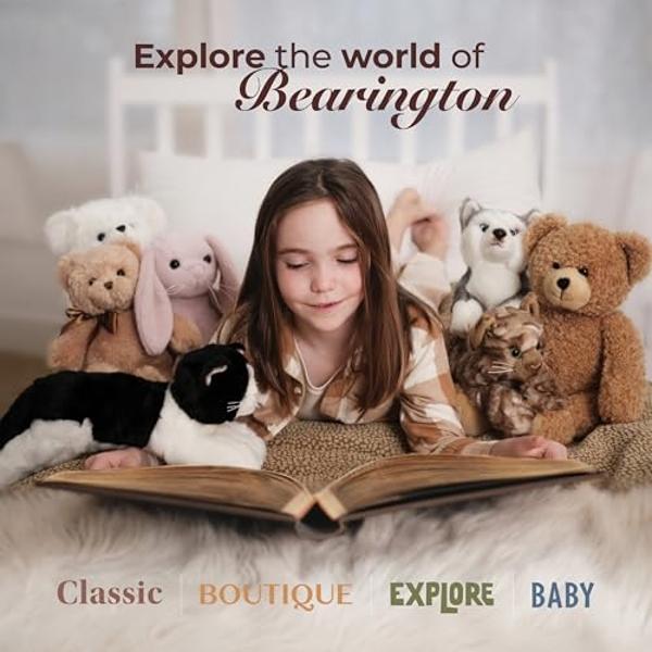 Bearington Collection Lil' Jinx Cat 8 in Stuffed Animals Black Cat Plush Toy - Stuffed Cats That Look Real - Plushies for Kids