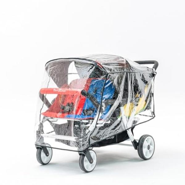 Delta Children Cruzer Double Stroller – Lightweight Side by Side with Reclining Seats, Extendable Canopies and Flat Fold, Black