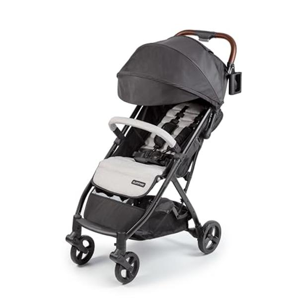 Kolcraft Cloud Plus Lightweight Toddler Umbrella Baby Stroller with Large Storage Basket and Canopy, Reclining Seat, Child and Parent Trays, Compact Easy Fold for Summer Travel - S