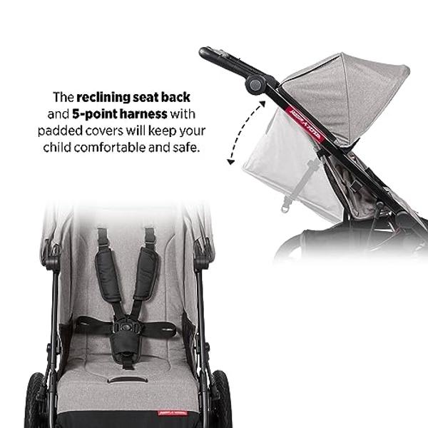 Summer Infant 3Dlite Folding Lightweight Side by Side Double Stroller with 5-Point Safety Harness for Infants and Toddlers, Black