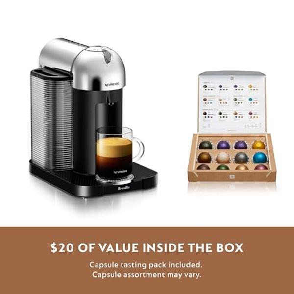 Nespresso Vertuo Coffee and Espresso Maker by Breville, Chrome
