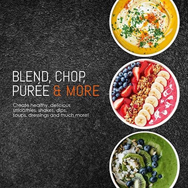 Elite Gourmet EPB-1800A# 17-Piece Personal Drink Mixer Blender, Sports Blender 16 Oz capacity, Includes Chopping and Blending Blade, Drink Lids and Extra Cups
