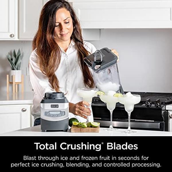 Ninja BL660 Professional Compact Smoothie & Food Processing Blender, 1100-Watts, 3 Functions -for Frozen Drinks, Smoothies, Sauces, & More, 72-oz.* Pitcher, (2) 16-oz. To-Go Cups &