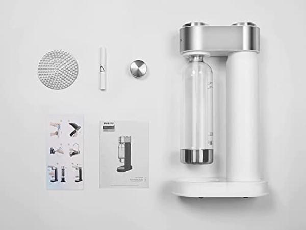 SodaStream Terra Sparkling Water Maker Machine, with 1 Litre Reusable BPA-Free Water Bottle for Carbonating & 60 Litre Quick Connect CO2 Gas Cylinder – Black