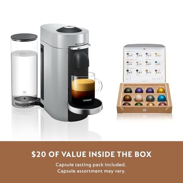 Nespresso Vertuo Plus Coffee and Espresso Maker by De'Longhi, Titan