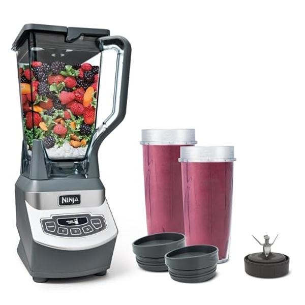 Ninja BL660 Professional Compact Smoothie & Food Processing Blender, 1100-Watts, 3 Functions -for Frozen Drinks, Smoothies, Sauces, & More, 72-oz.* Pitcher, (2) 16-oz. To-Go Cups &