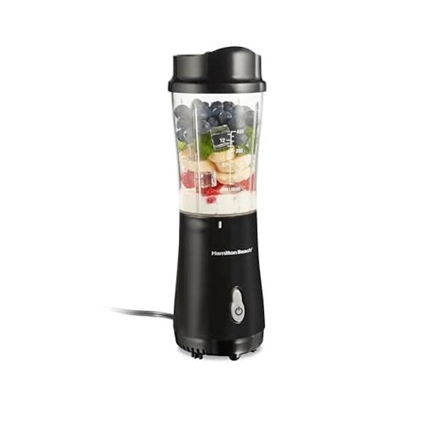 MoKo Countertop Blender for Kitchen for Smoothies/ice, Portable Blenders Personal Size with 22 OZ BPA Free Travel Cup and Lid, 6 Stainless Steel Blades for Powerful Blending, Black