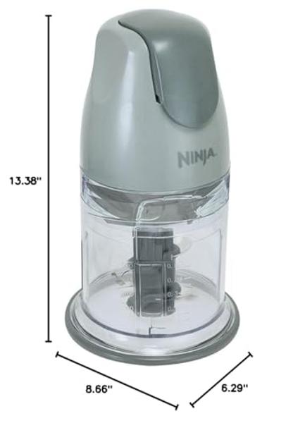 Ninja QB900B Master Prep Food Processor Blender with 48 oz Pitcher & 16 oz Chopping Bowl, Perfect for Frozen Blending & Chopping, 400 Watts, Dishwasher Safe, Countertop, Grey
