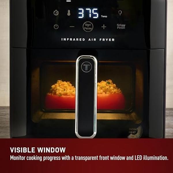 BLACK+DECKER Purifry 4QT Air Fryer, Crispy Deep Fried Taste without the Fat, Plus Bake, Dehydrate, and Keep Food Warm, Digital Touchscreen and Auto Shut-Off