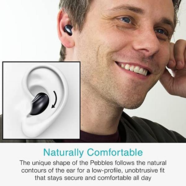 MEE audio Pebbles True Wireless Earbuds - Bluetooth 5.3 Low Profile in Ear Lightweight Headphones with Headset Microphone & Call Noise Reduction for Gym/Workouts/Sports and Gaming,