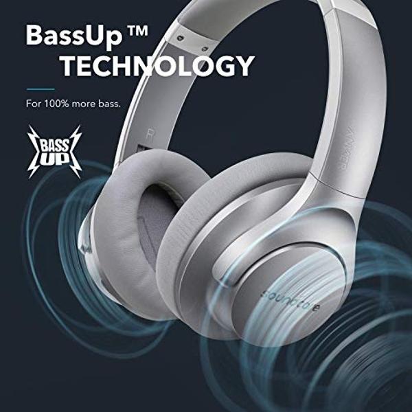 Soundcore Anker Life Q20 Hybrid Active Noise Cancelling Headphones, Wireless Over Ear Bluetooth Headphones with 40H Playtime, Hi-Res Audio, Deep Bass, Memory Foam Ear Cups and Head