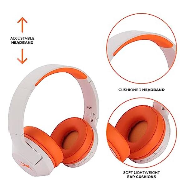 Altec Lansing Kid Safe Noise Cancelling Wireless Headphones 15H Battery, 85dB Volume Limit, Foldable Design Powerful Sound, Active Noise Cancellation Perfect for Kids Ages 7+