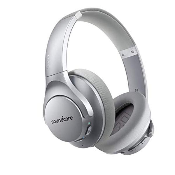 Soundcore Anker Life Q20 Hybrid Active Noise Cancelling Headphones, Wireless Over Ear Bluetooth Headphones with 40H Playtime, Hi-Res Audio, Deep Bass, Memory Foam Ear Cups and Head