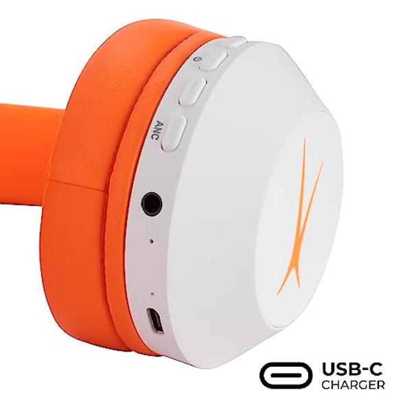 Altec Lansing Kid Safe Noise Cancelling Wireless Headphones 15H Battery, 85dB Volume Limit, Foldable Design Powerful Sound, Active Noise Cancellation Perfect for Kids Ages 7+