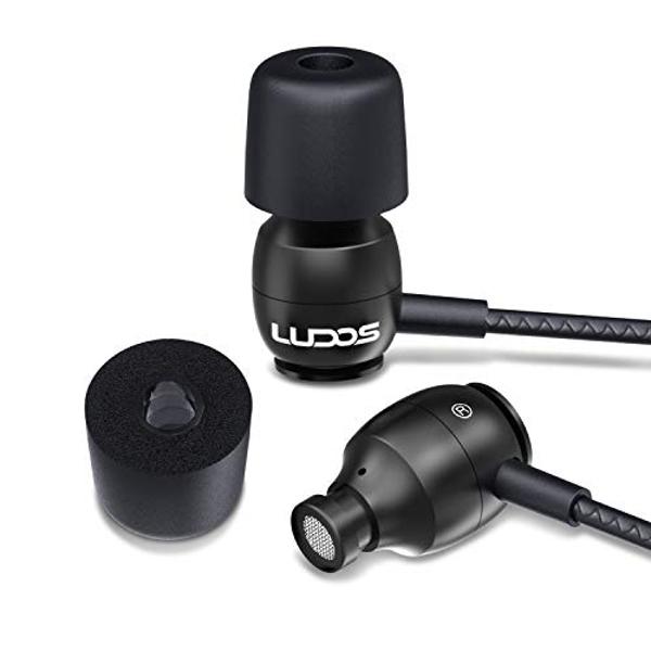 Ludos Clamor Wired Earbuds in-Ear Headphones, 5 Years Warranty, Earphones with Microphone, Noise Isolating Ear Buds for School, Kids, Women, Small Ear