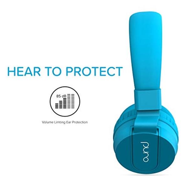 Puro Sound Labs PuroBasic Volume Limiting Wired Headphones for Kids, Foldable & Adjustable w/Microphone, Compatible with Smartphones, Tablets and PC’s