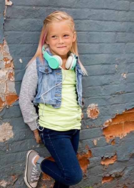 Puro Sound Labs PuroBasic Volume Limiting Wired Headphones for Kids, Foldable & Adjustable w/Microphone, Compatible with Smartphones, Tablets and PC’s