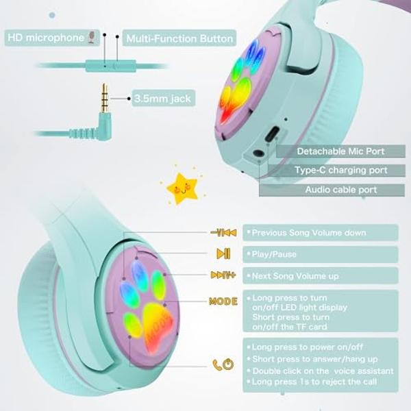 Spiderman Kids Headphones, Adjustable Headband, Stereo Sound, 3.5Mm Jack, Wired Headphones for Kids, Tangle-Free, Volume Control, Foldable, Childrens Earphones for School Home, Tra