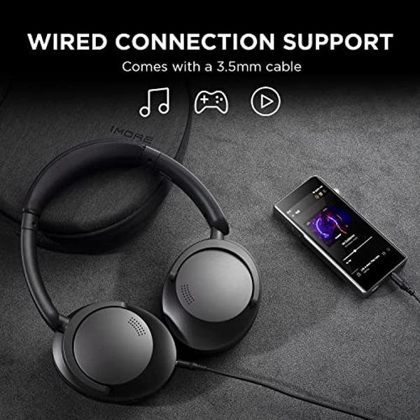 1MORE SonoFlow Active Noise Cancelling Headphones, Bluetooth Headphones with LDAC for Hi-Res Wireless Audio, 70H Playtime, Clear Calls, Preset EQ Via App, Black