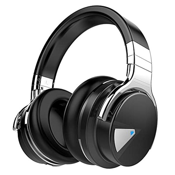 Silensys E7 Active Noise Cancelling Headphones Bluetooth Headphones with Microphone Deep Bass Wireless Headphones Over Ear, Comfortable Protein Earpads, 30 Hours Playtime for Trave