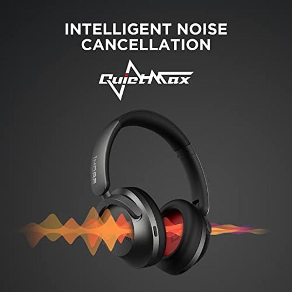 1MORE SonoFlow Active Noise Cancelling Headphones, Bluetooth Headphones with LDAC for Hi-Res Wireless Audio, 70H Playtime, Clear Calls, Preset EQ Via App, Black