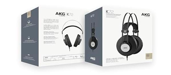 AKG Pro Audio AKG K72 Closed-Back Studio Headphones, Black, (3169H00020)