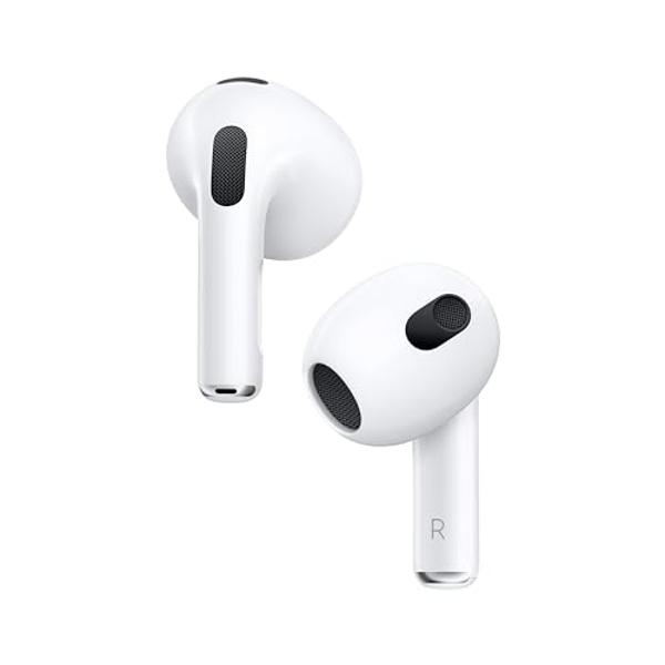 Apple AirPods (3rd Generation) Wireless Earbuds with MagSafe Charging Case. Spatial Audio, Sweat and Water Resistant, Up to 30 Hours of Battery Life. Bluetooth Headphones for iPhon