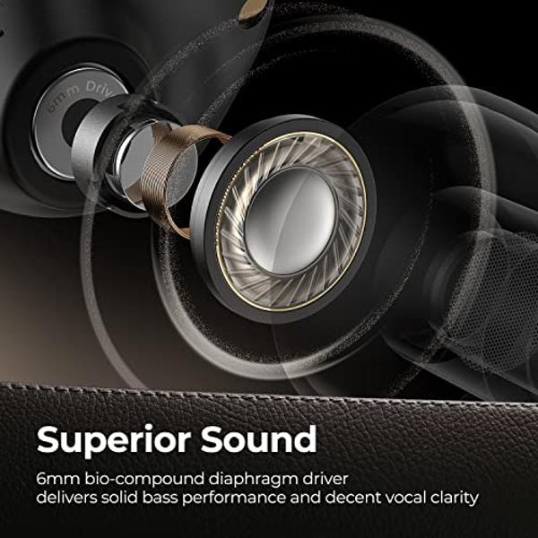 SoundPEATS Free2 Classic Wireless in Ear Earbuds, 30Hrs Playtime Headphones, Bluetooth V5.1 Earphones, Built in Mic for Clear Calls, Touch Control, Single/Twin Mode, Stereo Sound