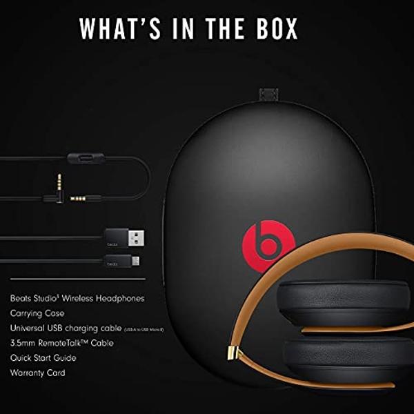 Beats Studio3 Wireless Over-Ear Headphones The beats Skyline Collection - Midnight Black (Renewed)