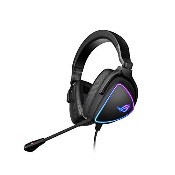 ASUS ROG Delta S Gaming Headset with USB-C | Ai Powered Noise-Canceling Microphone | Over-Ear Headphones for PC, Mac, Nintendo Switch, and Sony Playstation | Ergonomic Design , Bla