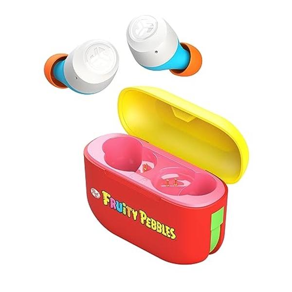 JLab Go Air Pop True Wireless Bluetooth Earbuds & Charging Case, Fruity Pebbles, Dual Connect, IPX4 Sweat Resistance, Bluetooth 5 Connection, 3 EQ Sound Settings Signature, Balance