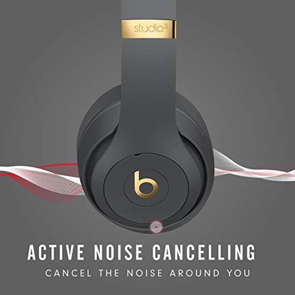 Beats Studio3 Wireless Headphones – The Beats Skyline Collection - Shadow Gray (Latest Model) (Renewed)