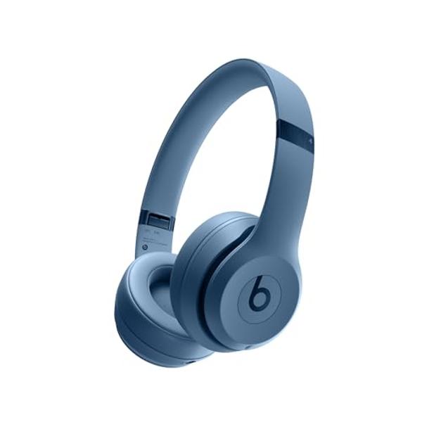 Beats Solo 4 - Wireless Bluetooth On-Ear Headphones, Apple & Android Compatible, Up to 50 Hours of Battery Life - Slate Blue (Renewed)