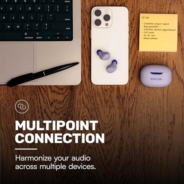 Raycon Everyday Earbuds (2024 Edition) - Bluetooth True Wireless in-Ear Buds with 32 Hours Playtime, Multpoint Technology, Extreme Comfort, and Active Noise Cancellation (Carbon Bl