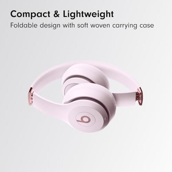 Beats Solo 4 - Wireless Bluetooth On-Ear Headphones, Apple & Android Compatible, Up to 50 Hours of Battery Life - Cloud Pink (Renewed)