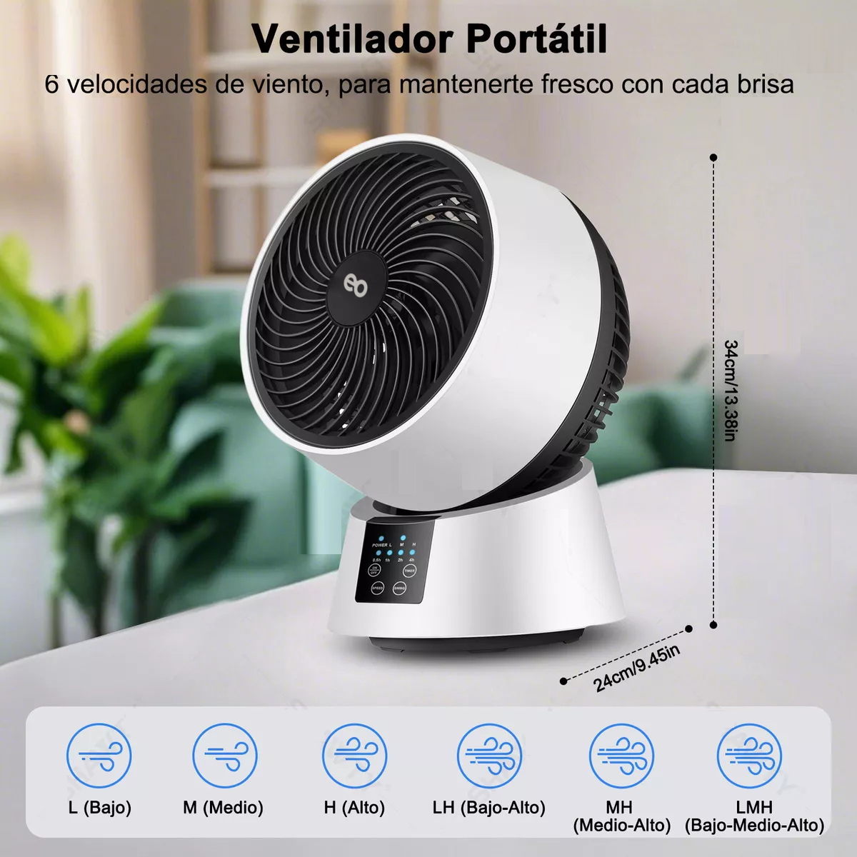 Ventilador Circulador De Aire De Mesa