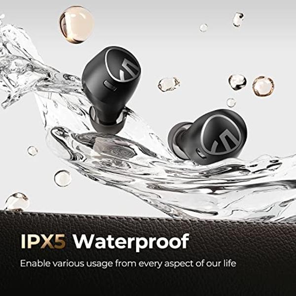 SoundPEATS Free2 Classic Wireless in Ear Earbuds, 30Hrs Playtime Headphones, Bluetooth V5.1 Earphones, Built in Mic for Clear Calls, Touch Control, Single/Twin Mode, Stereo Sound